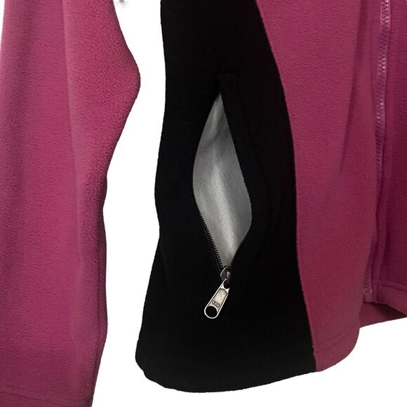 The North Face Womens Size Medium TKA 200 Full Zip Fleece Jacket Pink Black - Picture 6 of 14